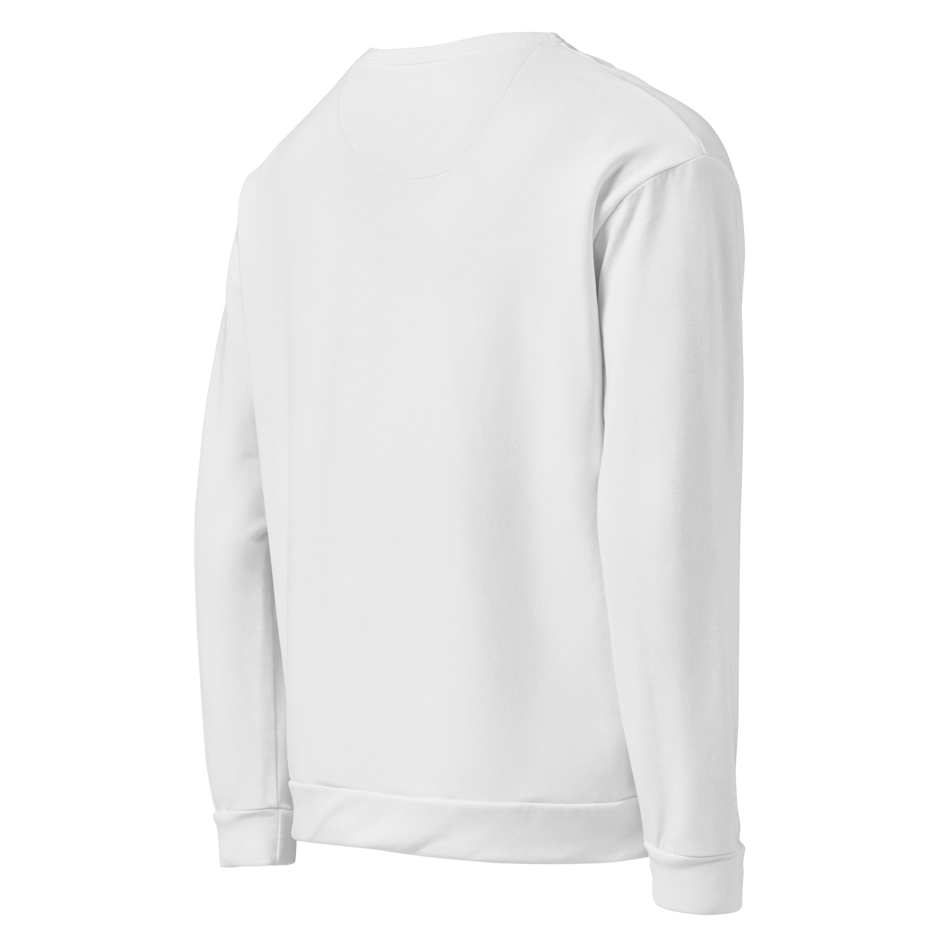 men's white long sleeve recycled sweatshirt 