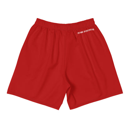 men's athletic long shorts corsa red 