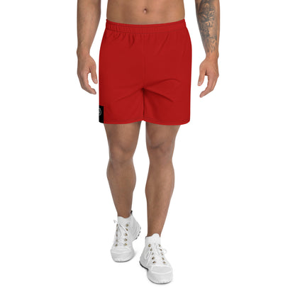 men's athletic long shorts corsa red 