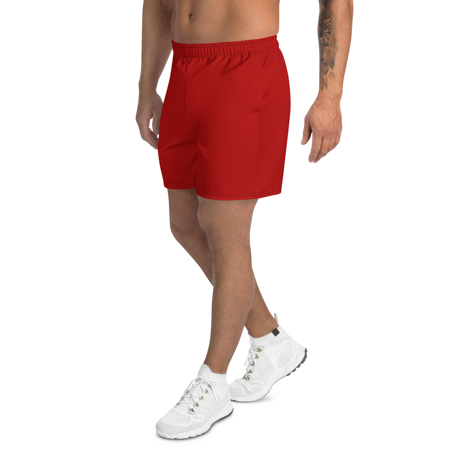 men's athletic long shorts corsa red 