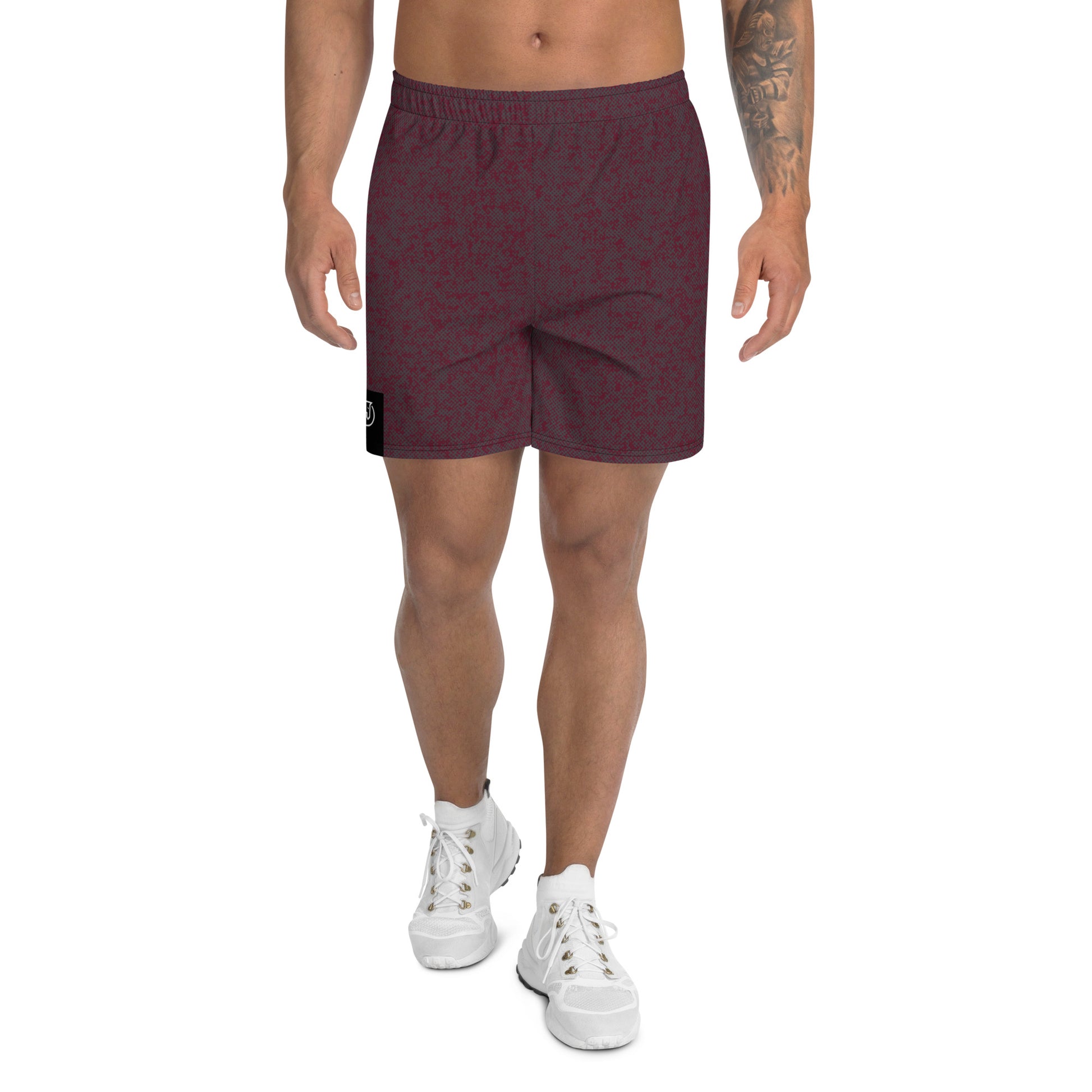 men's athletic long shorts pattens red 