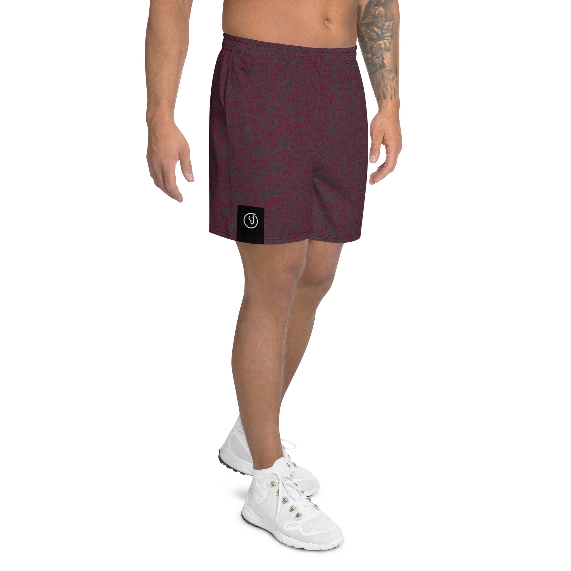 men's athletic long shorts pattens red 