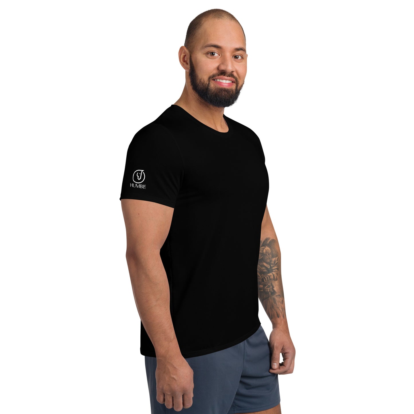 men's black active mesh t-shirt 