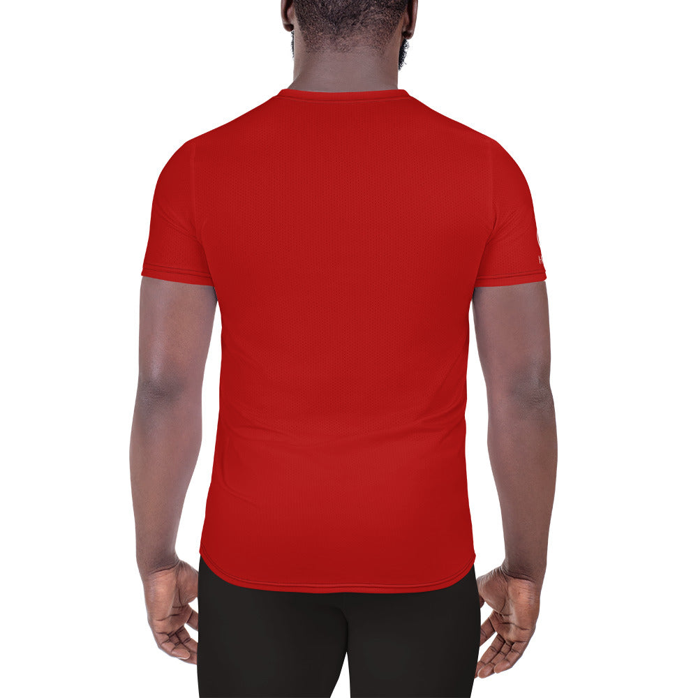 men's athletic mesh t-shirt corsa red 