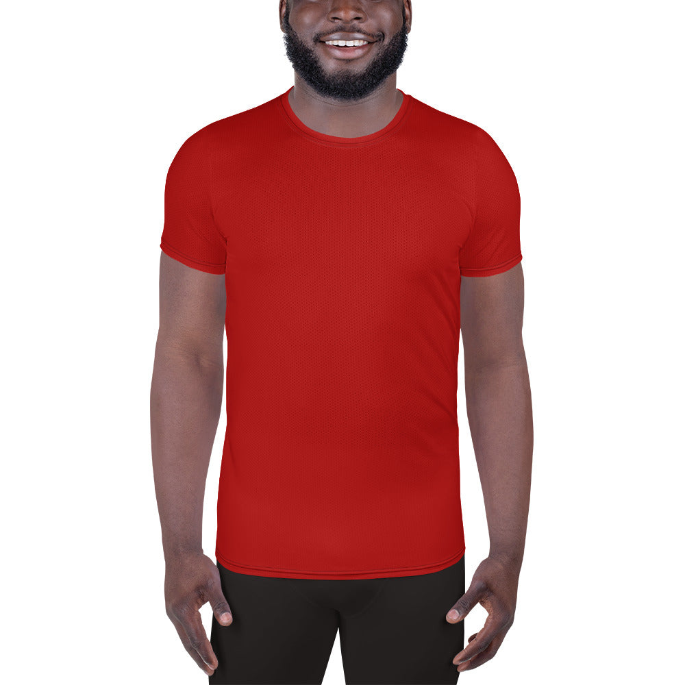 men's athletic mesh t-shirt corsa red 