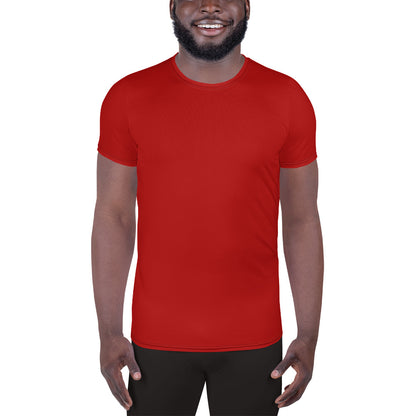 men's athletic mesh t-shirt corsa red 