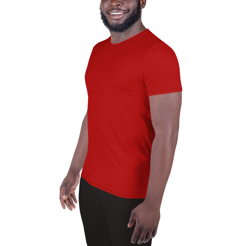 men's athletic mesh t-shirt corsa red 