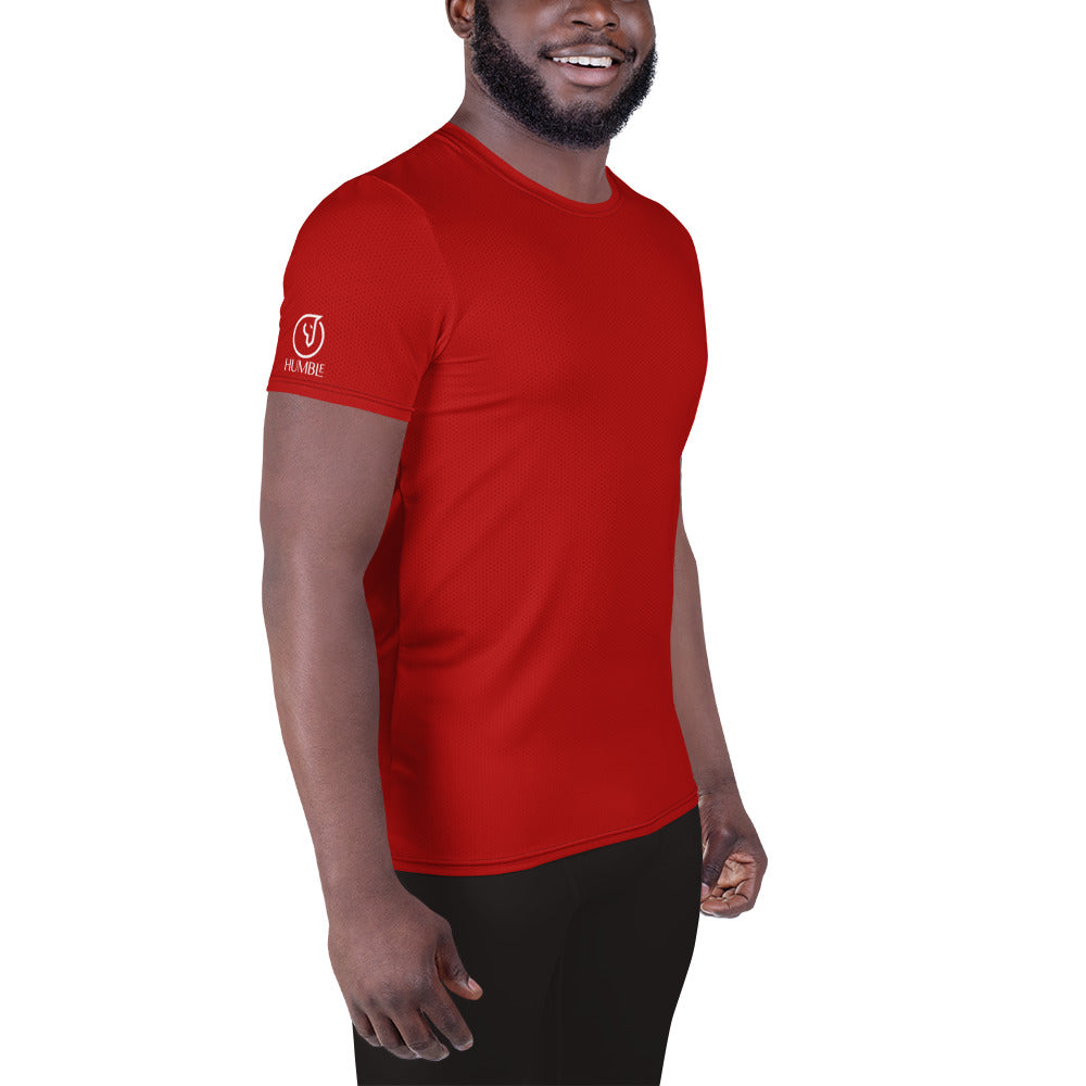 men's athletic mesh t-shirt corsa red 