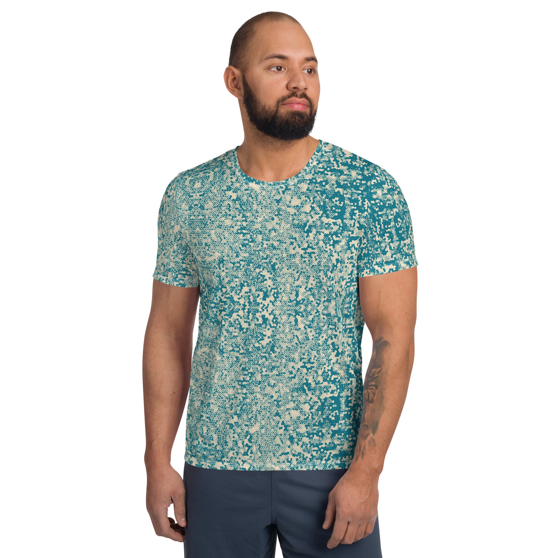 all over print men's mesh t-shirt athletic 