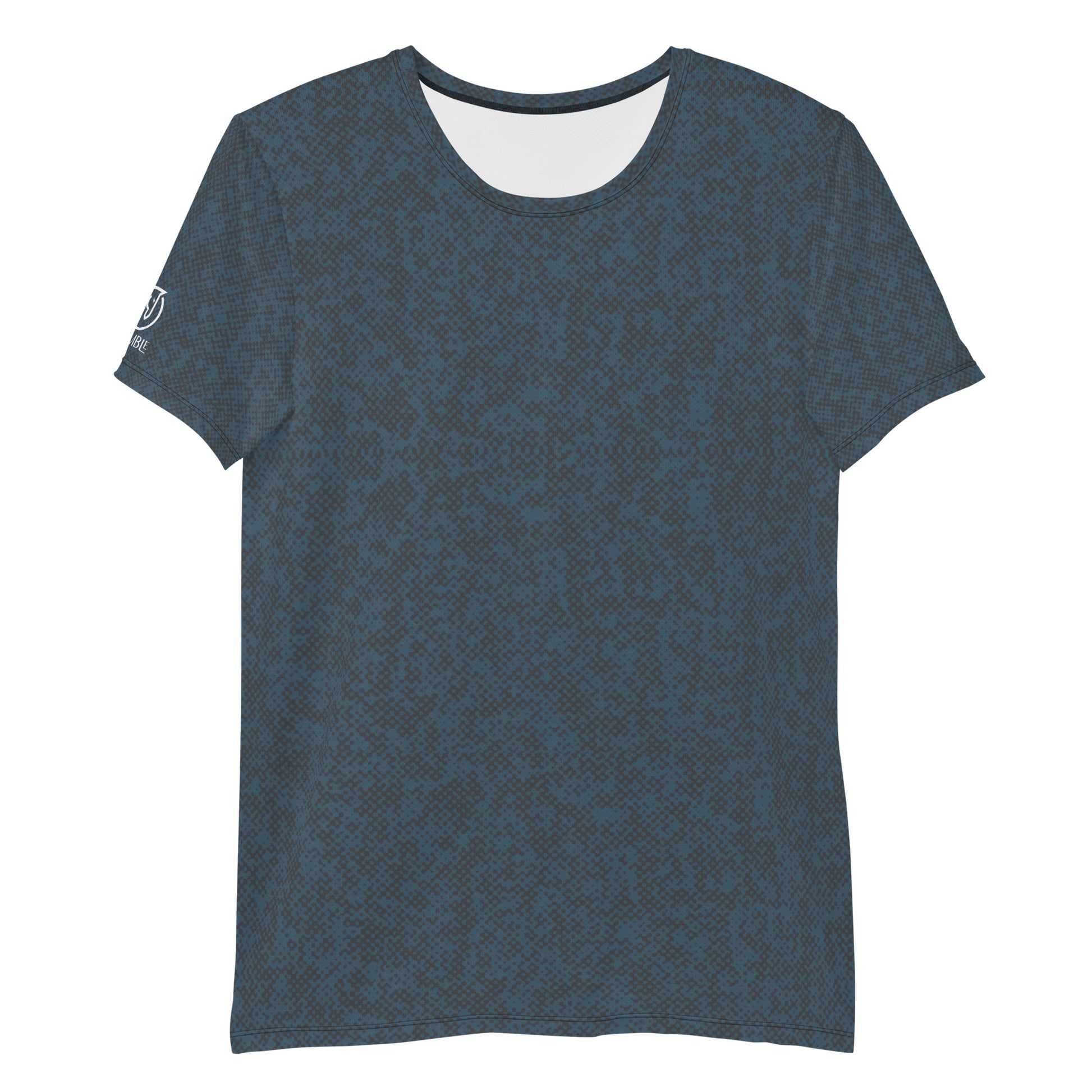 men's athletic mesh t-shirt pattens blue