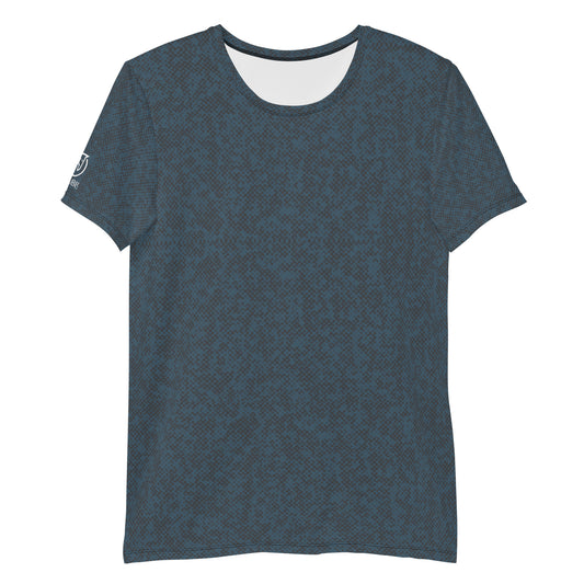 men's athletic mesh t-shirt pattens blue