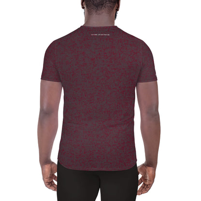 athletic men's mesh t-shirt pattens red 