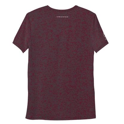 athletic men's mesh t-shirt pattens red 