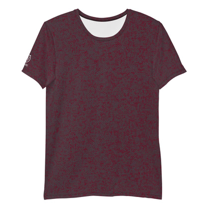 athletic men's mesh t-shirt pattens red 