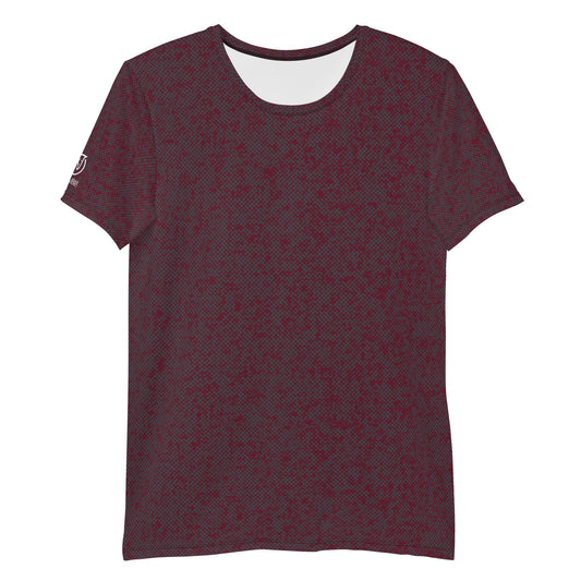 athletic men's mesh t-shirt pattens red 