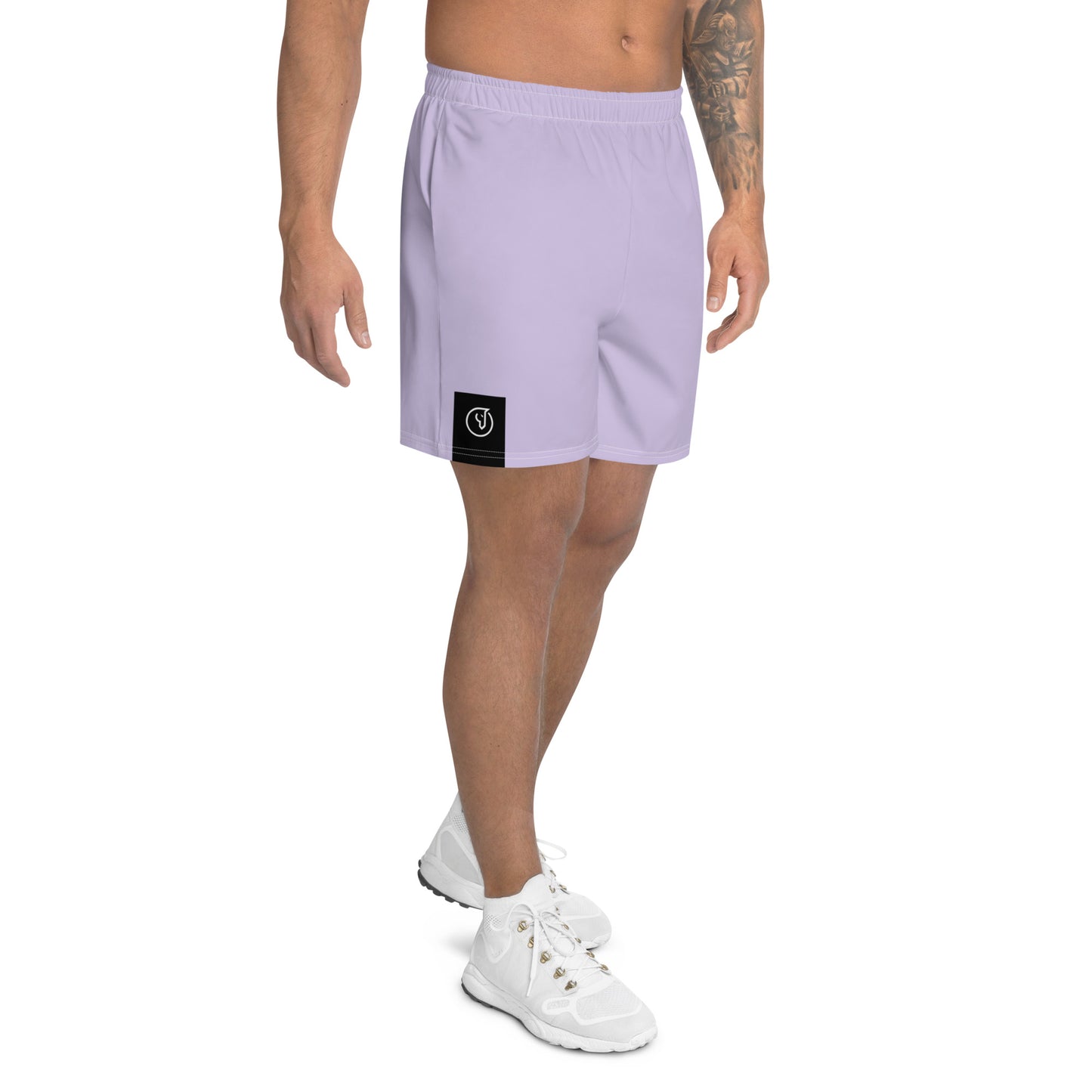 men's athletic shorts long lavender 