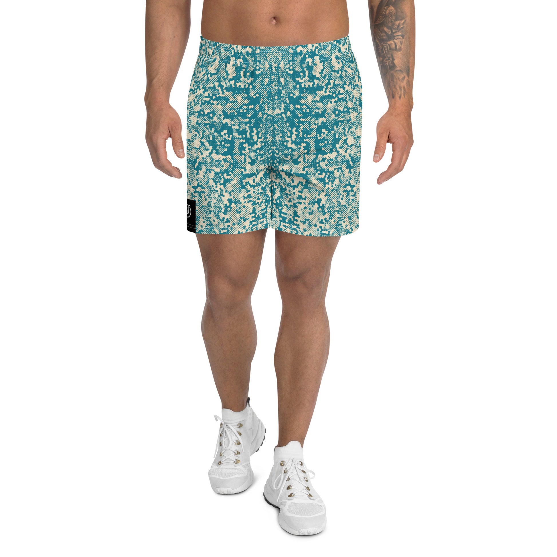 men's athletic shorts all over print 