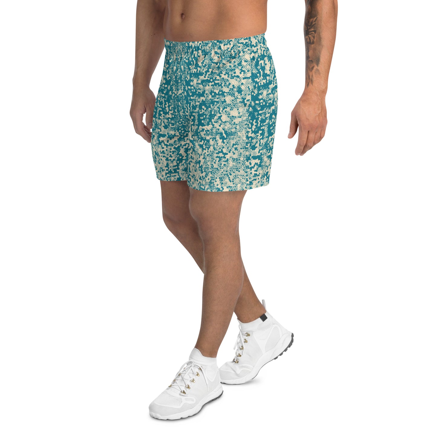 men's athletic shorts all over print 