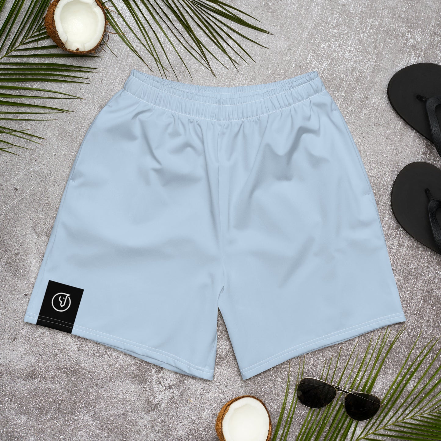 men's athletic shorts light blue 