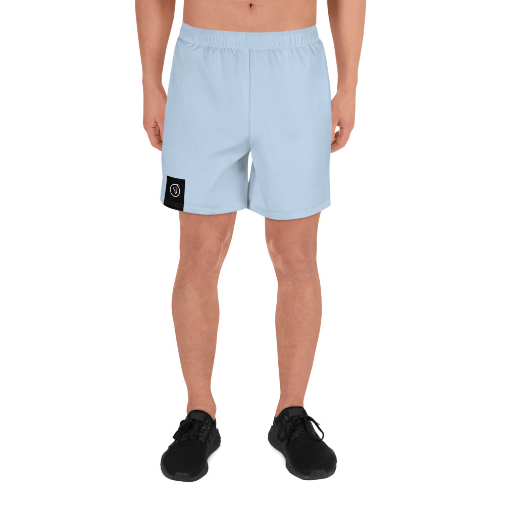 men's athletic shorts light blue 