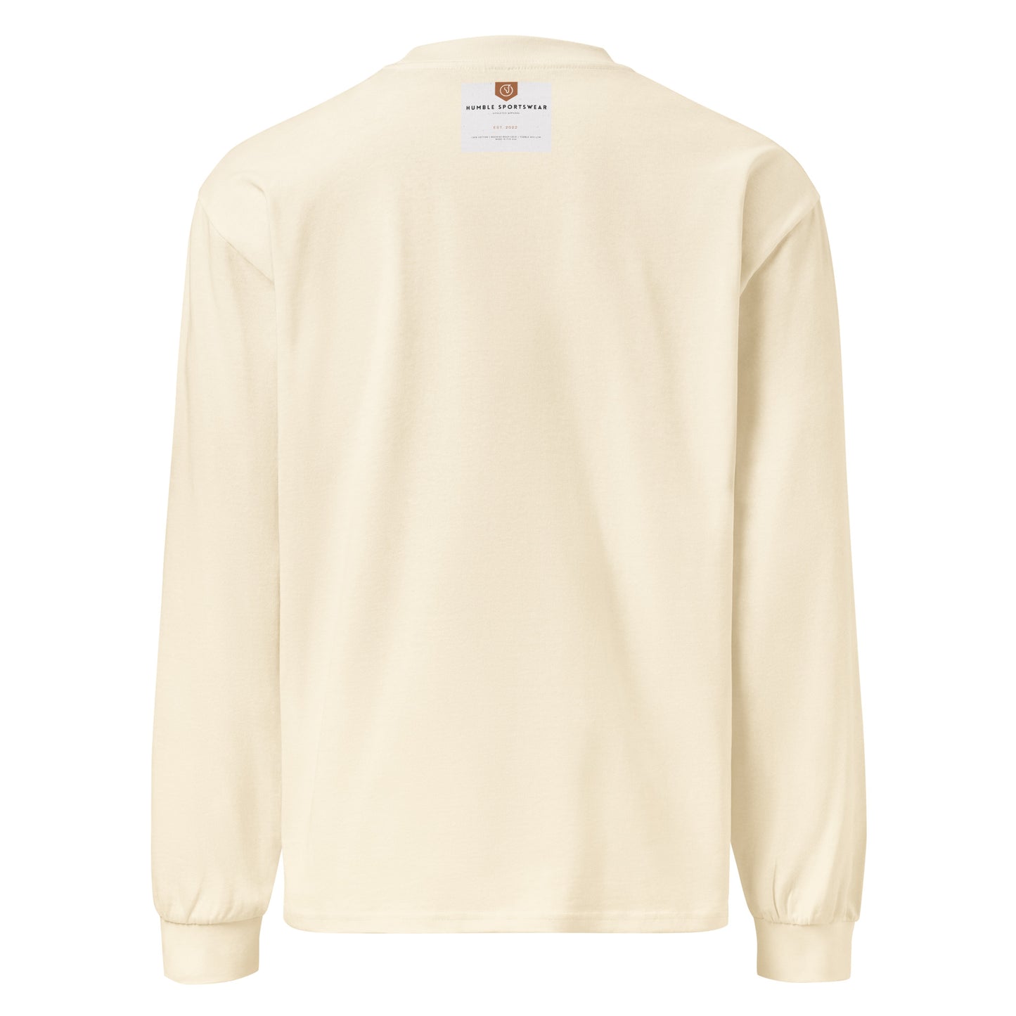 back view of soft fleece sweatshirt beige men