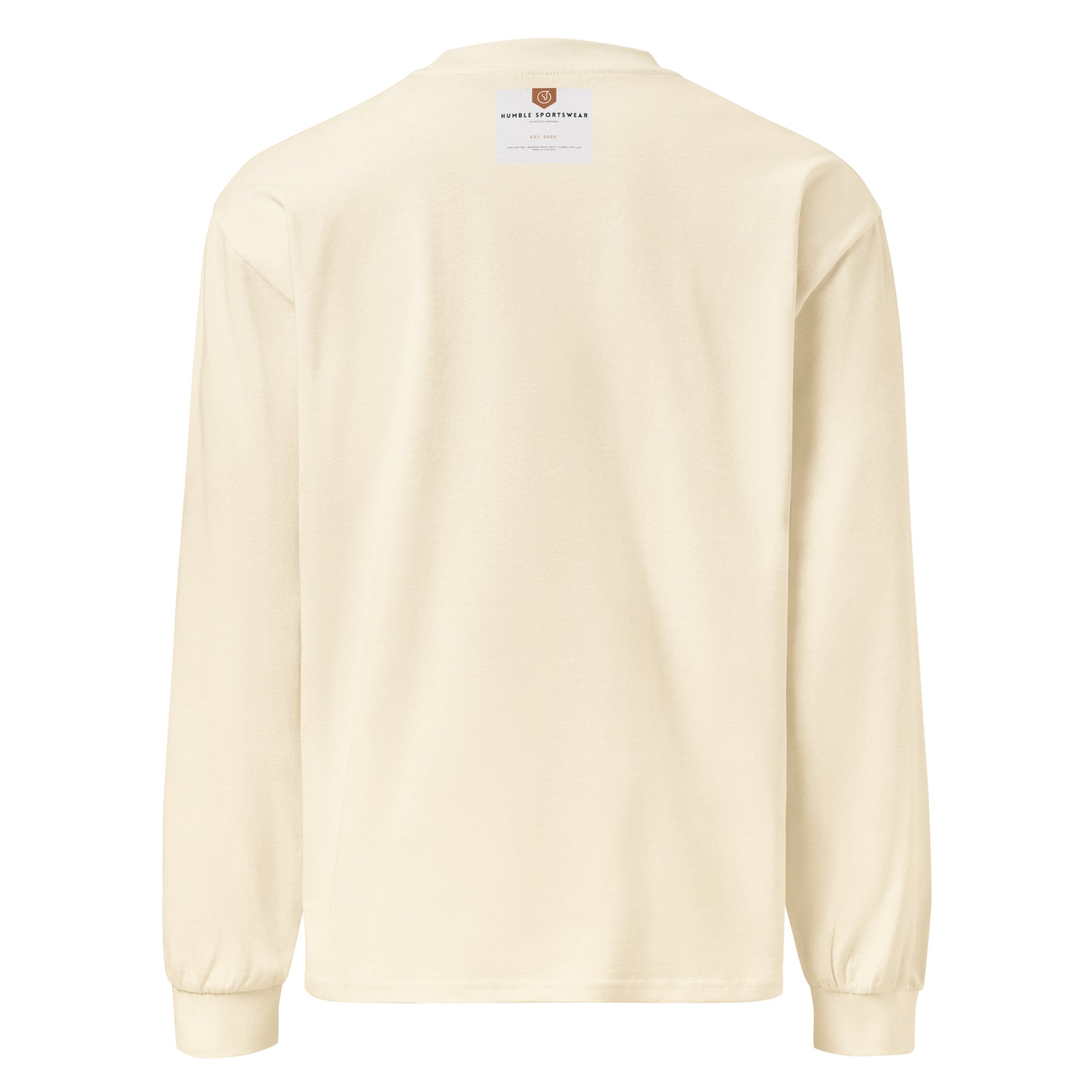 back view of soft fleece sweatshirt beige men