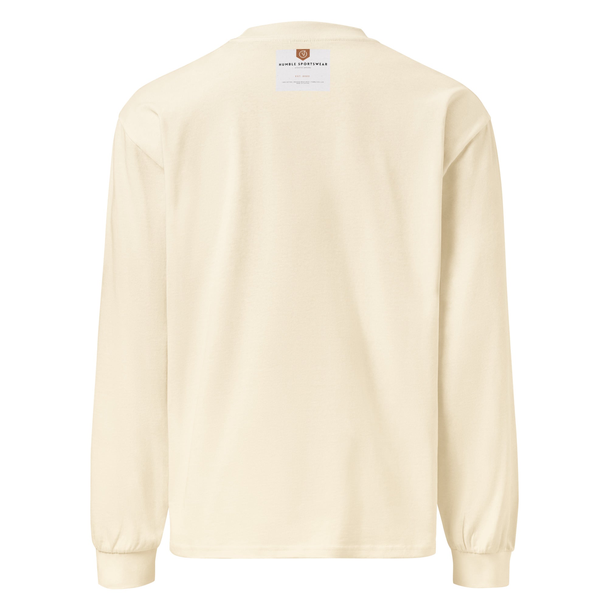 back view of soft fleece sweatshirt beige men