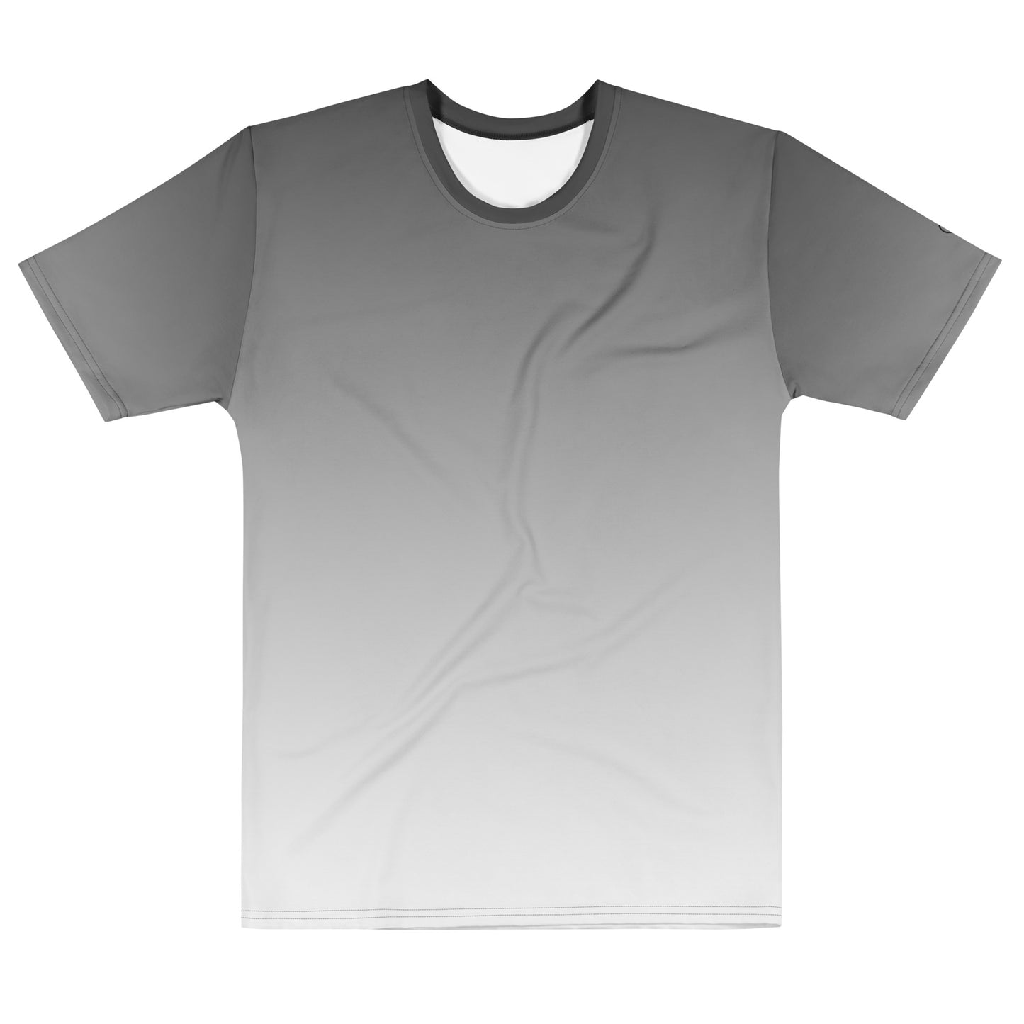 men's black ombre cotton t-shirt flat lay