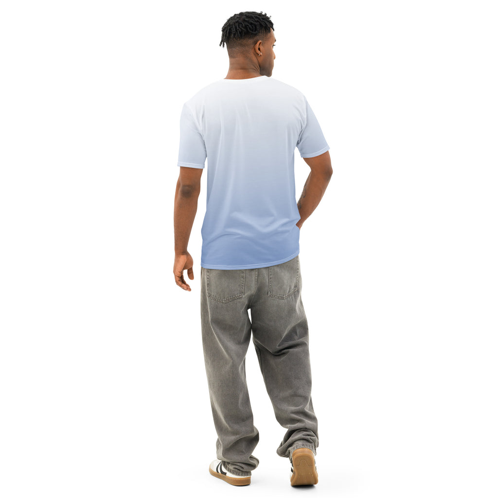 Men’s Blue Ombre Cotton Crew Neck T-Shirt - Mirfia