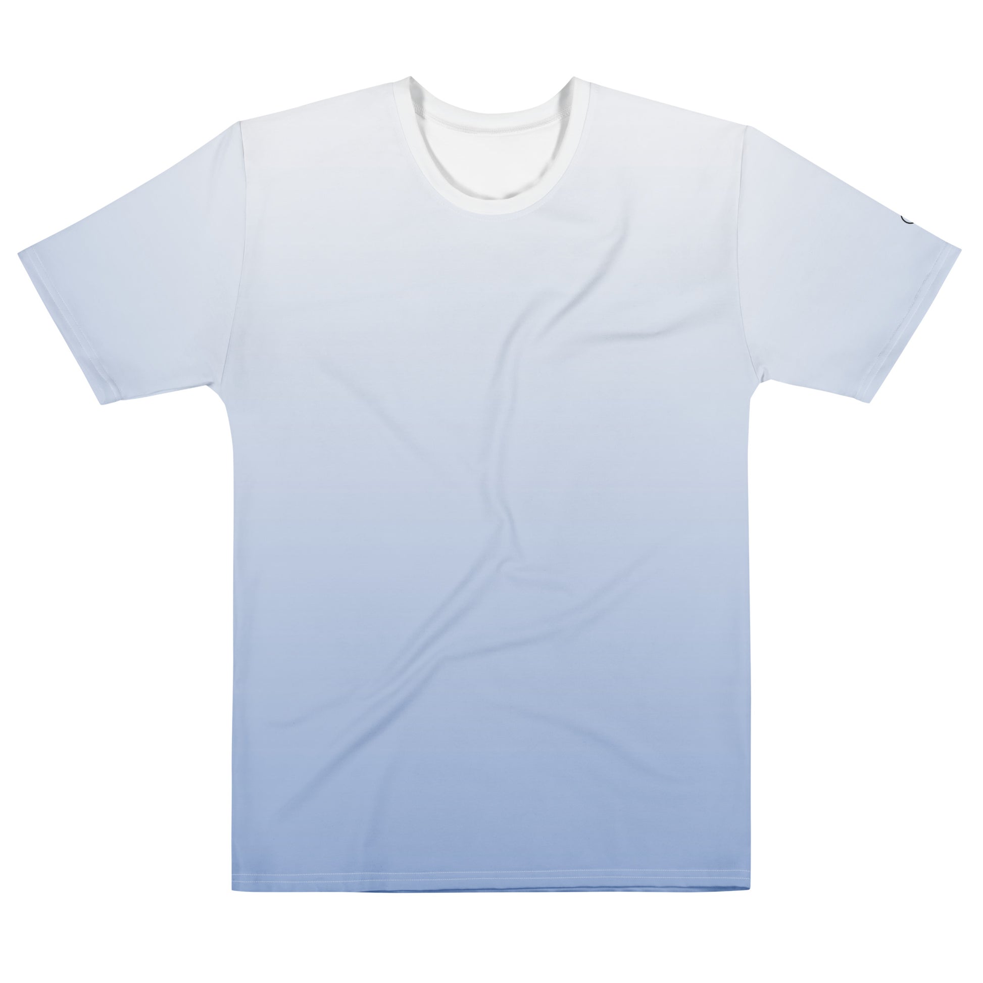 Men’s Blue Ombre Cotton Crew Neck T-Shirt - Mirfia