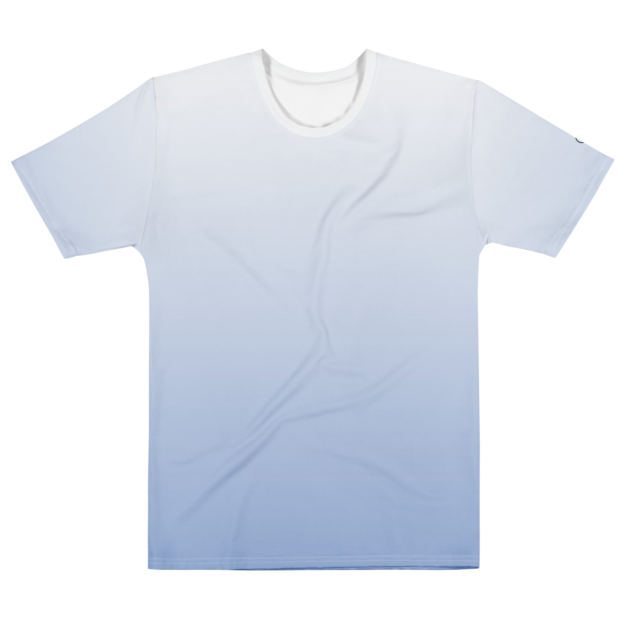 Men’s Blue Ombre Cotton Crew Neck T-Shirt - Mirfia