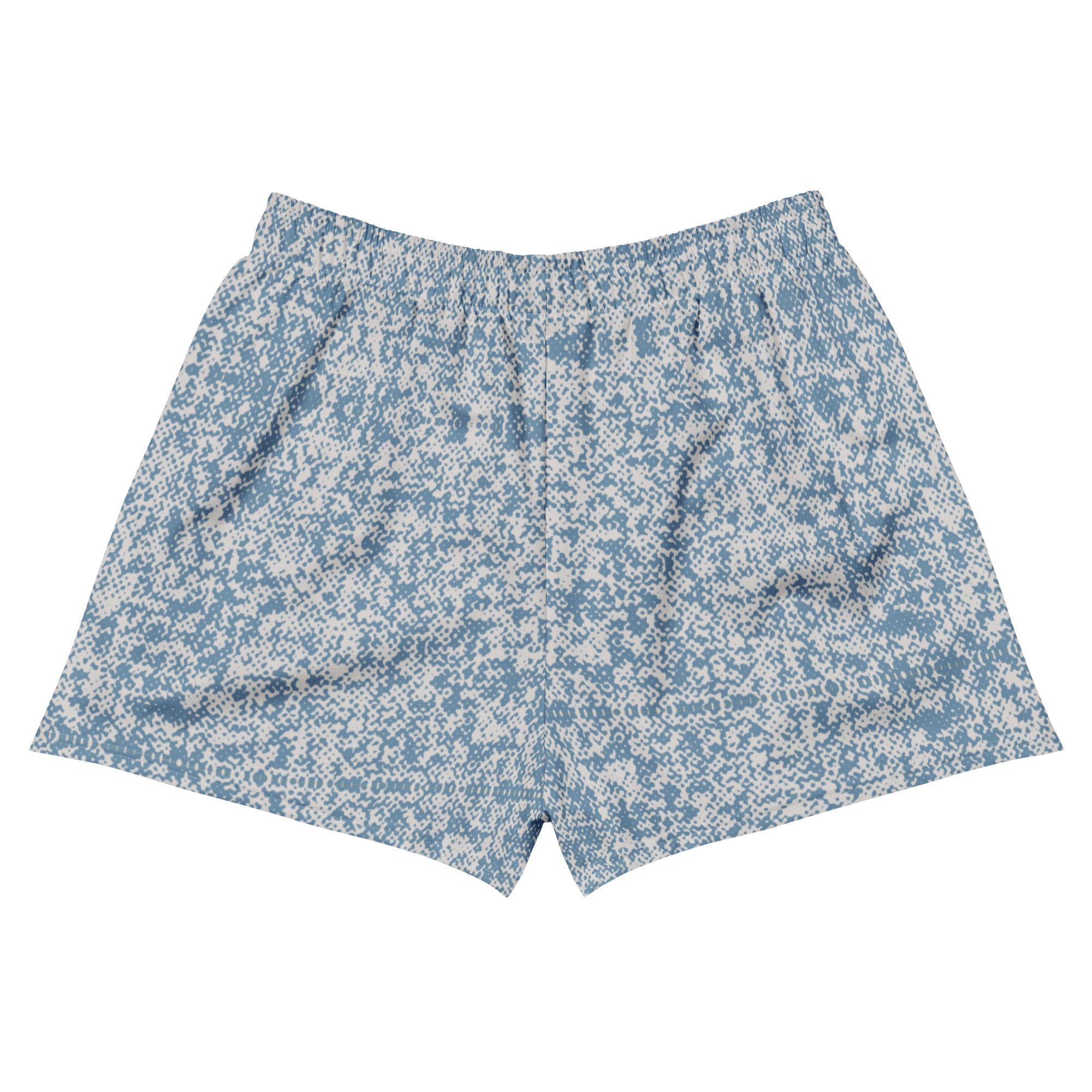 blue camo athletic shorts back view 