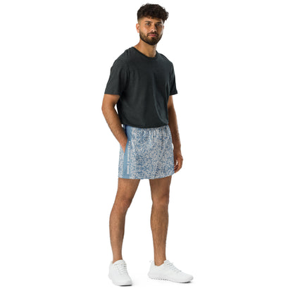 men's activewear shorts blue camouflage