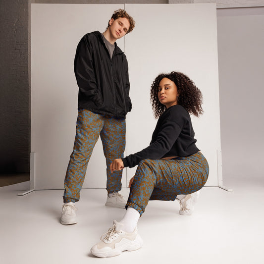 Men's Camo Blue Track Pants - Mirfia