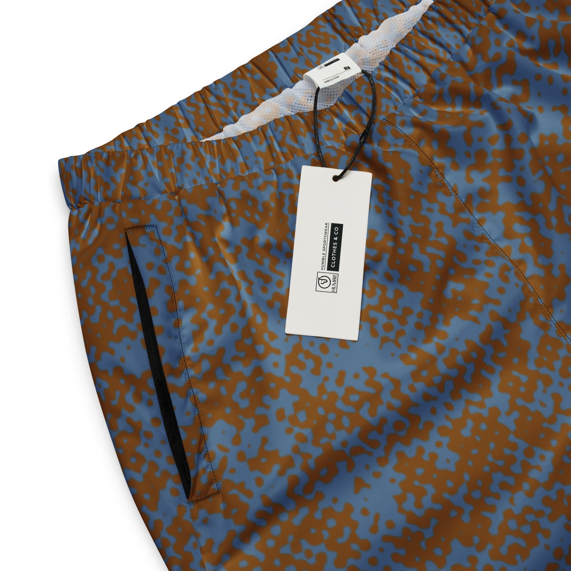 Men's Camo Blue Track Pants - Mirfia