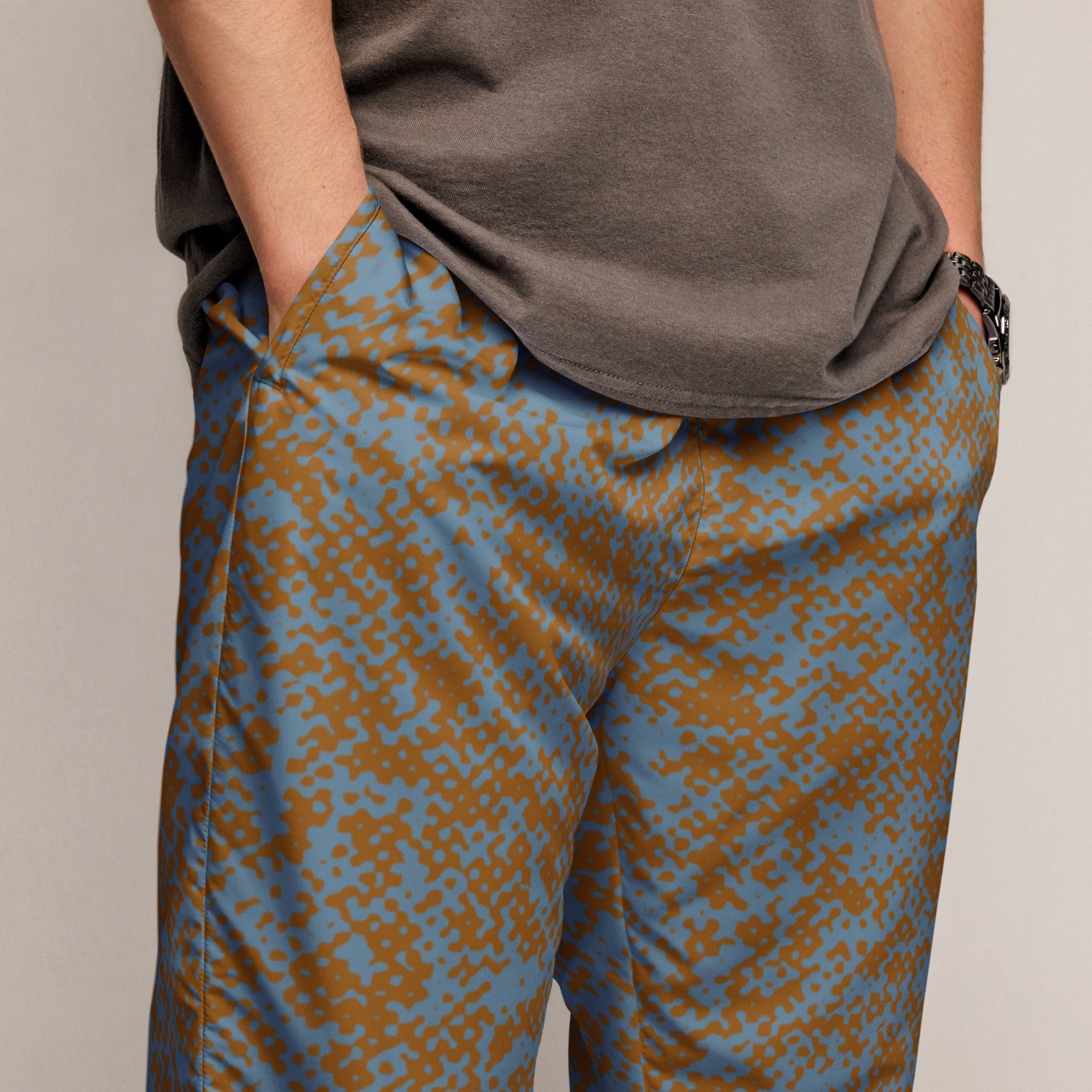 Men's Camo Blue Track Pants - Mirfia