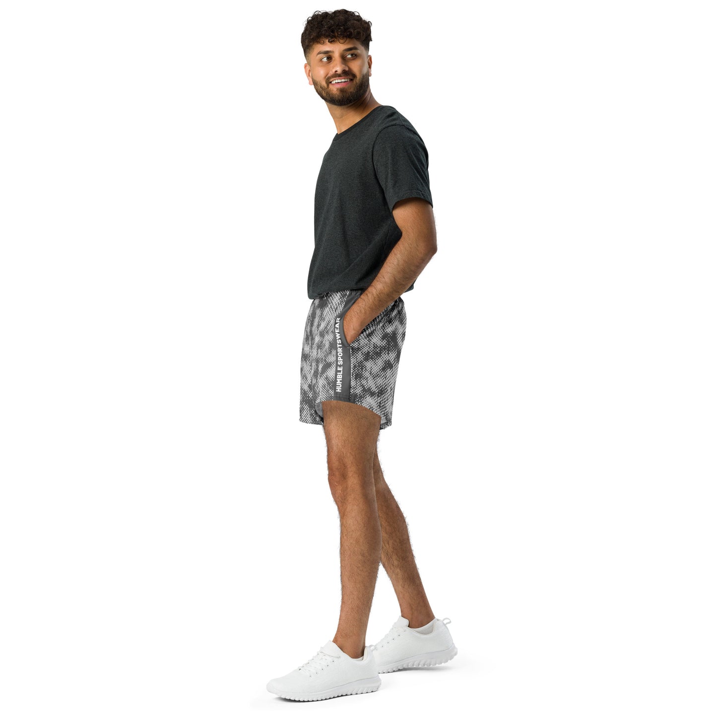 stylish camo grey athletic shorts men's casual