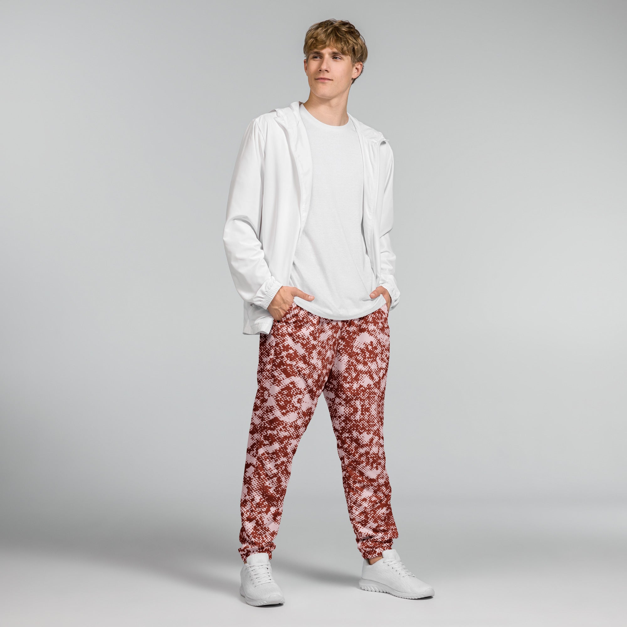 Men's Selago Red Track Pants - Mirfia