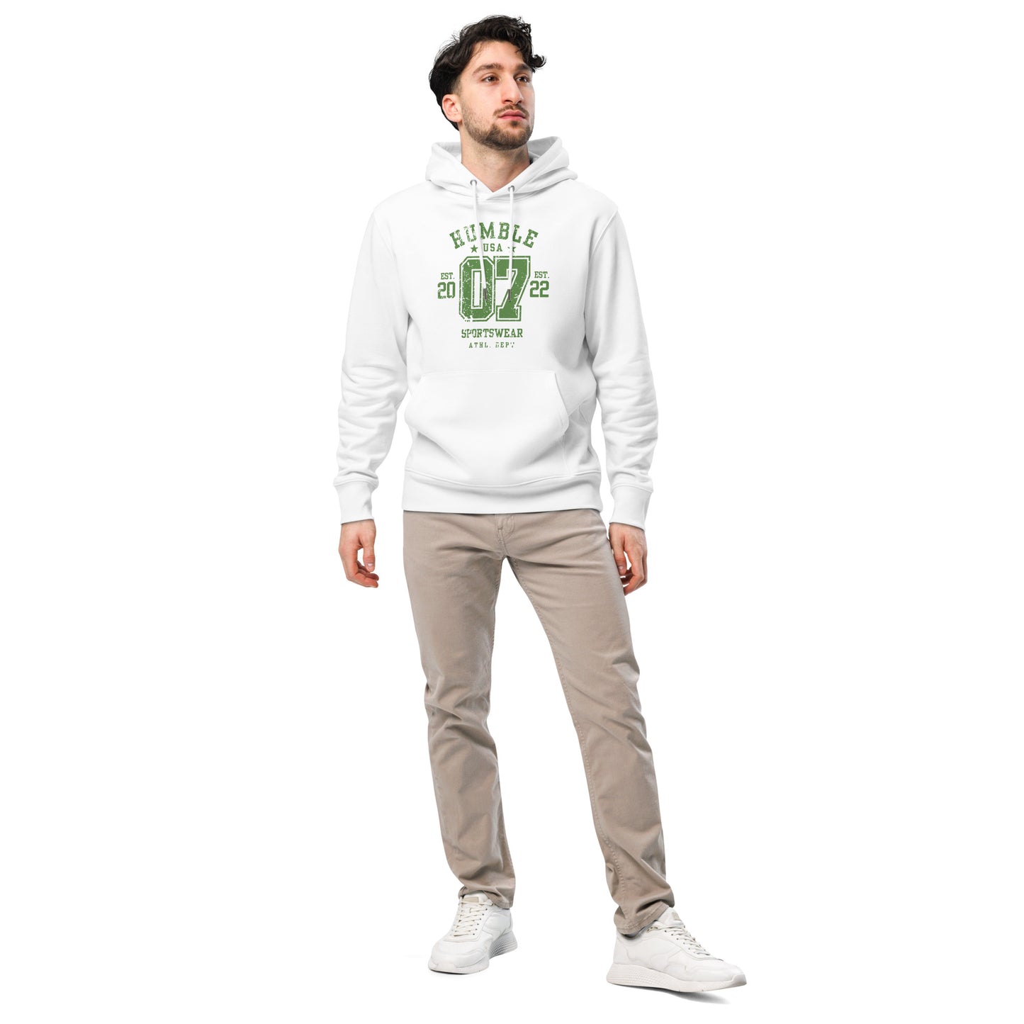 men's white athletic hoodie cotton 