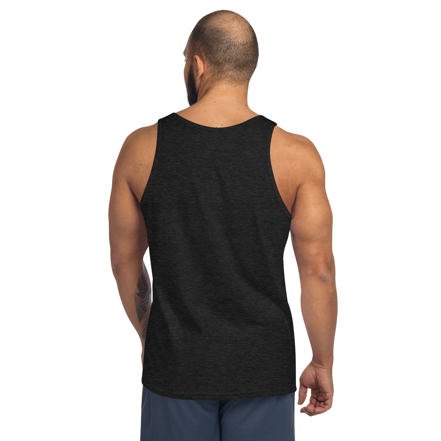 men's cotton tank top black