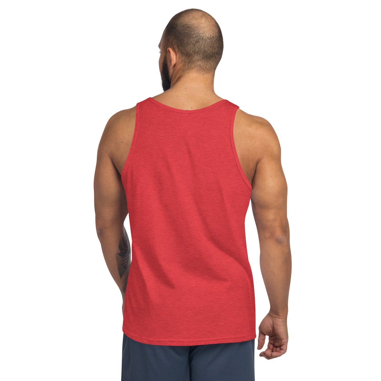 men's cotton tank top red