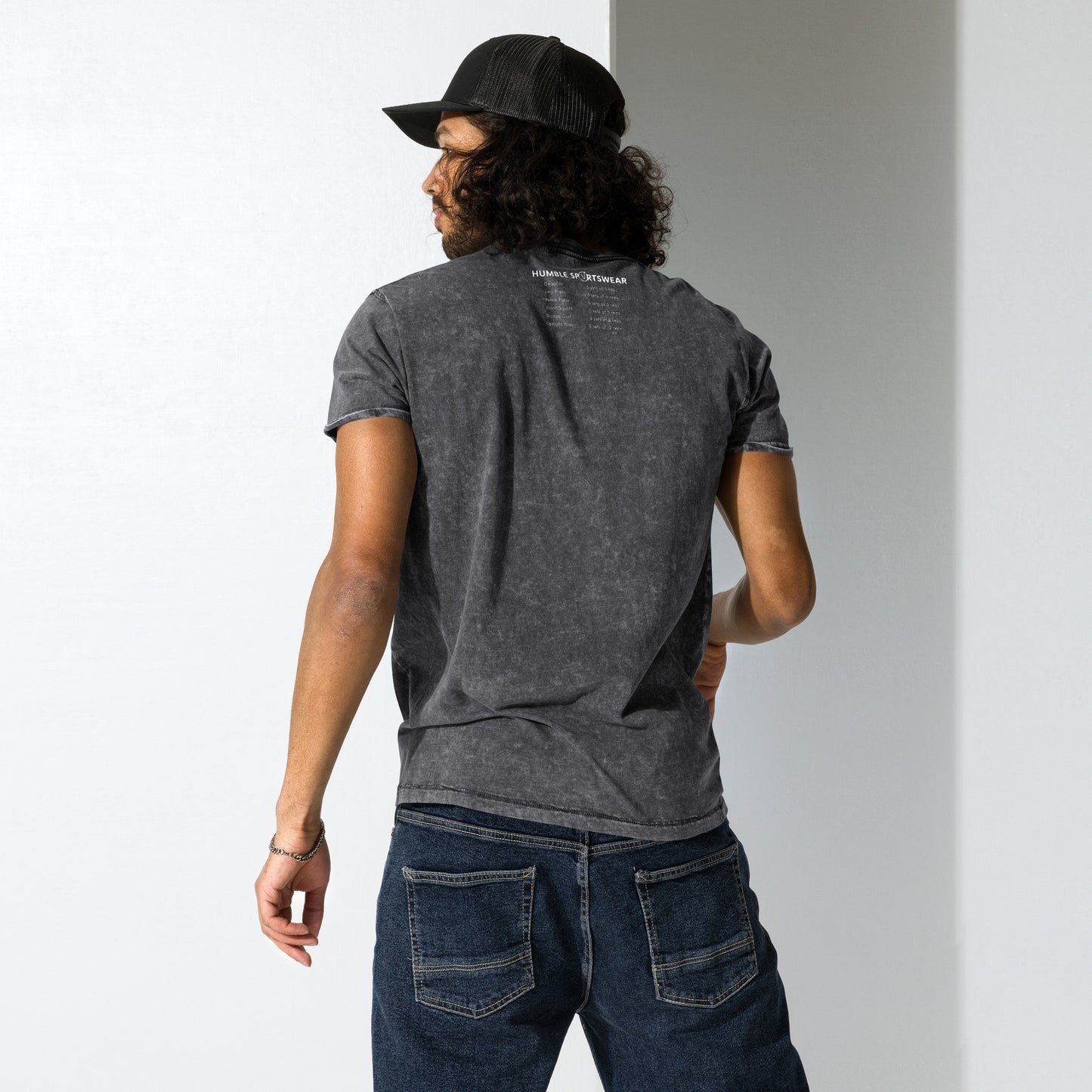 men's denim t-shirt black 