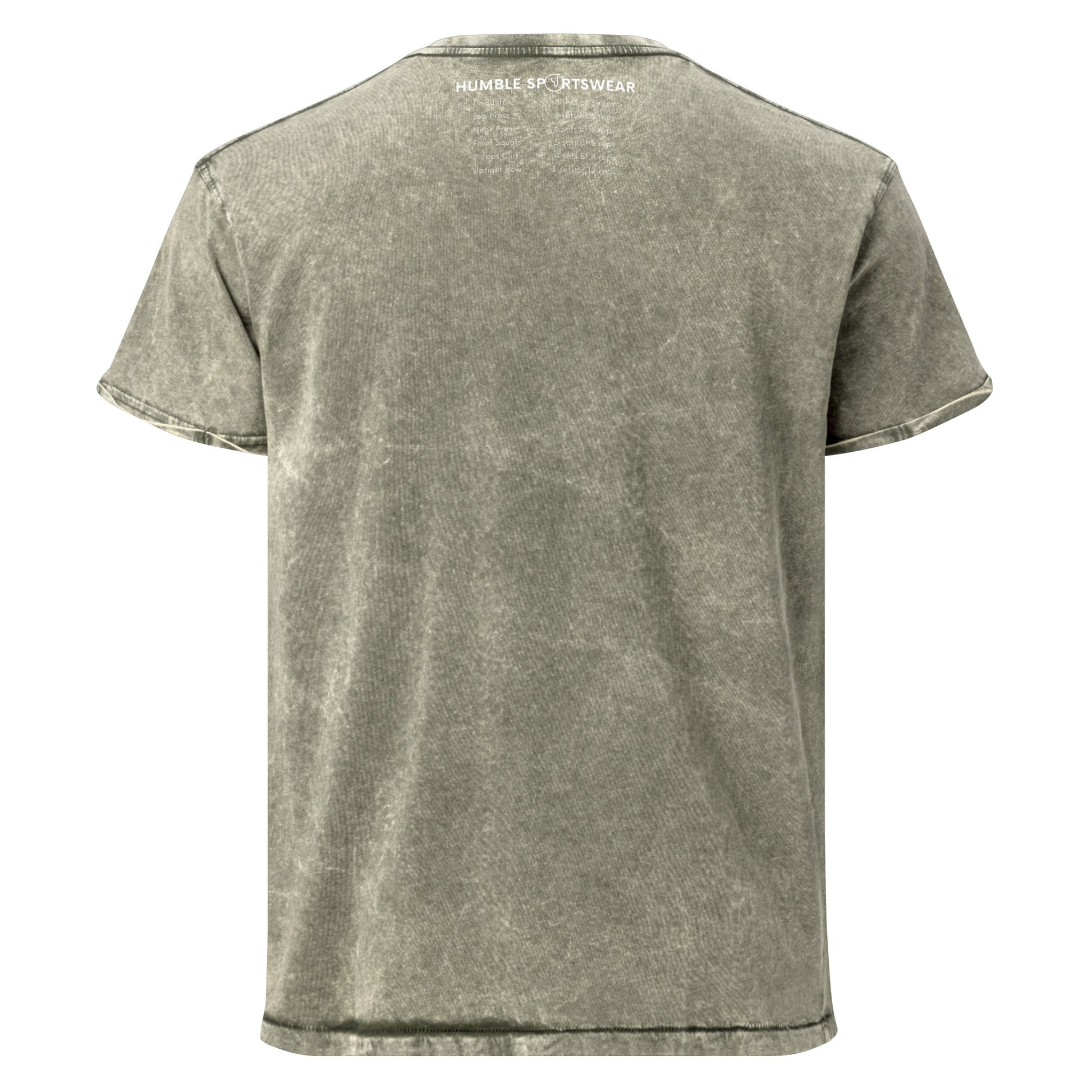 men's denim t-shirt green