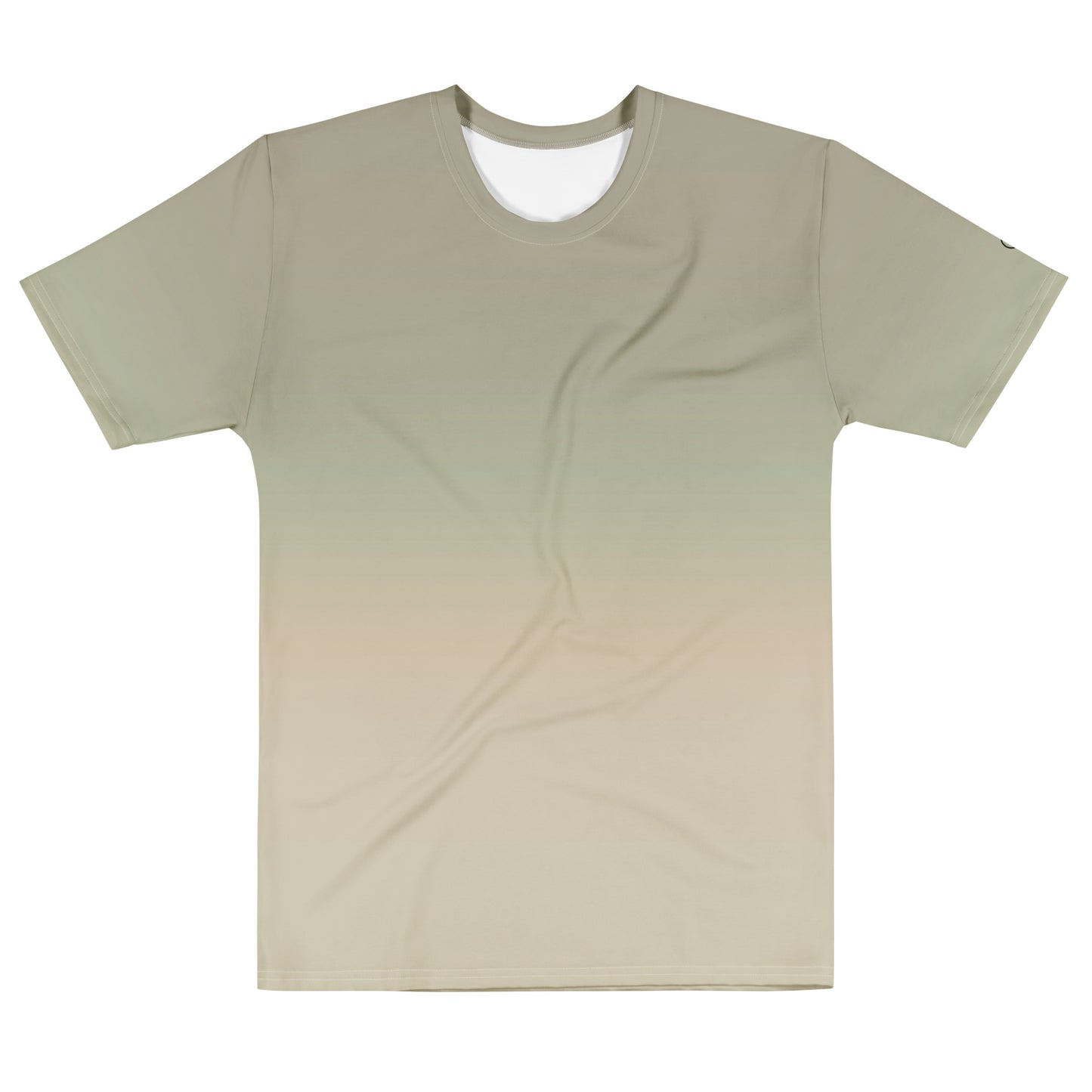 Men’s Gradient Green Cotton Crew Neck T-Shirt - Mirfia