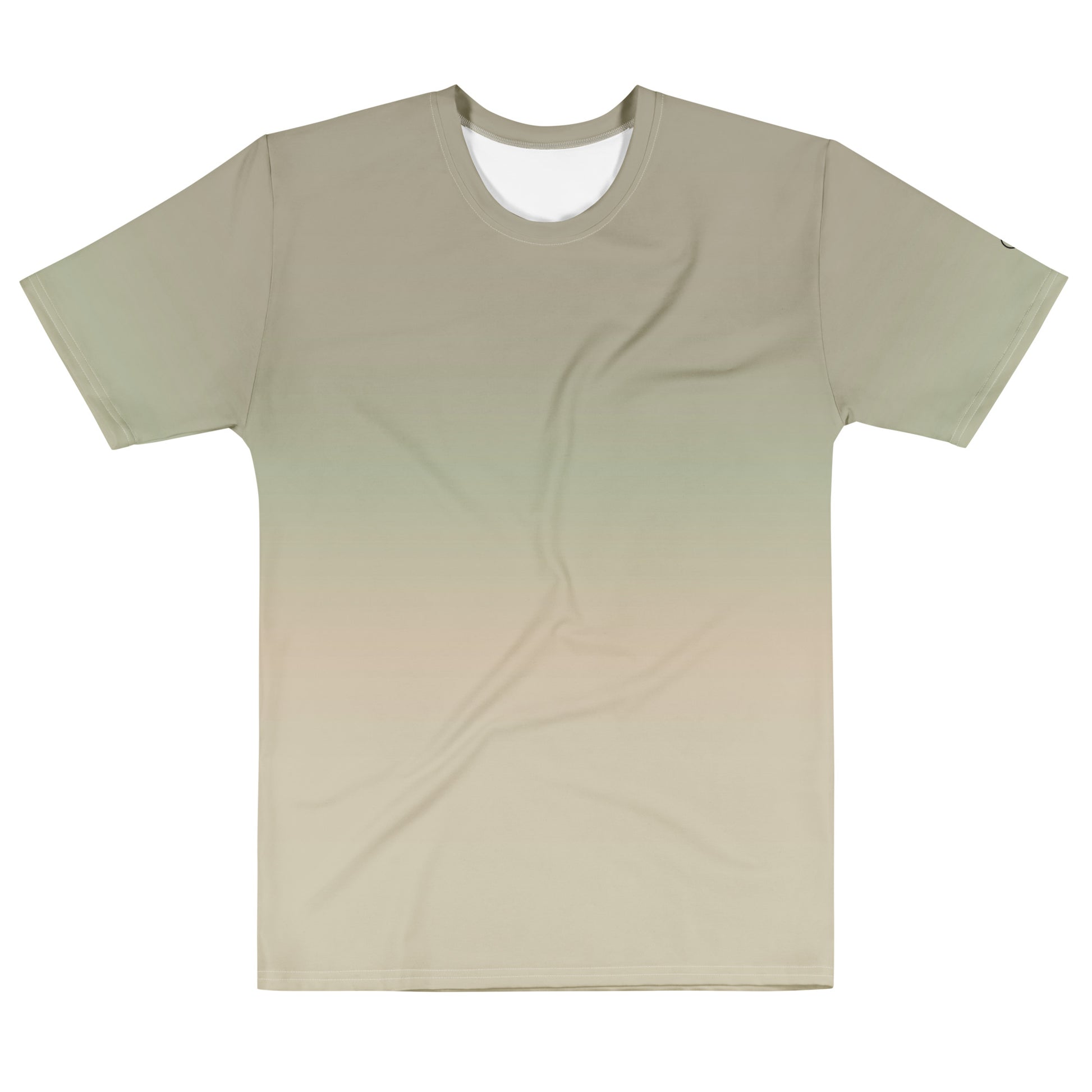 Men’s Gradient Green Cotton Crew Neck T-Shirt - Mirfia
