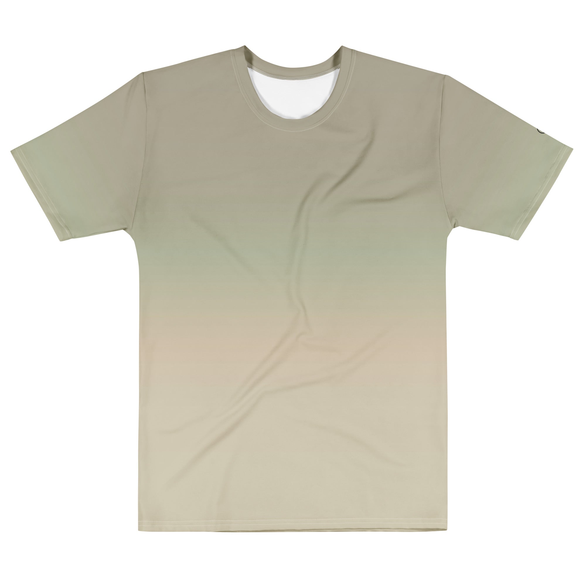 Men’s Gradient Green Cotton Crew Neck T-Shirt - Mirfia