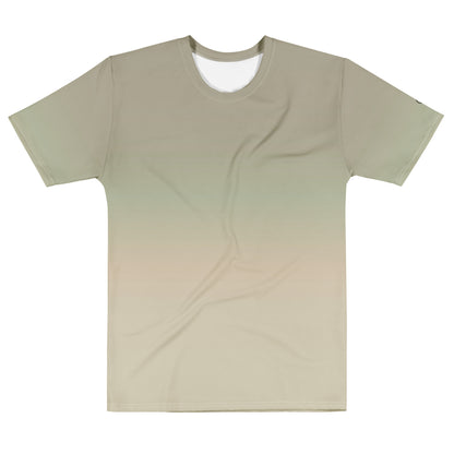 Men’s Gradient Green Cotton Crew Neck T-Shirt - Mirfia