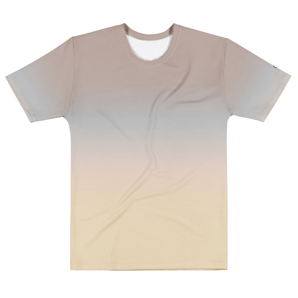 Men’s Gradient Yellow Cotton Crew Neck T-Shirt - Mirfia