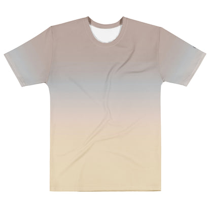 Men’s Gradient Yellow Cotton Crew Neck T-Shirt - Mirfia