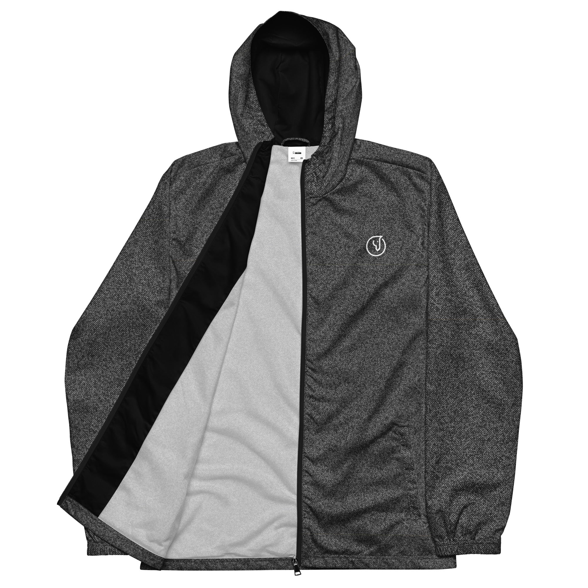 Men’s Pattens Grey Windbreaker Jacket - Mirfia